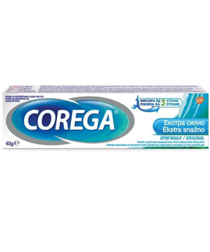 Снимка на Corega Екстра силен Фиксиращ крем за зъбни протези мента х40 г