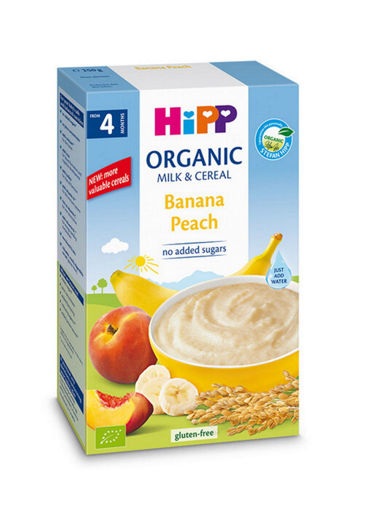 Снимка на HIPP БИО млечна каша банан и праскова 250 гр