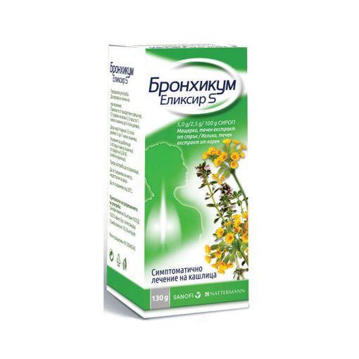 Бронхикум Еликсир S сироп е лекарство от растителен произход, което се използва за симптоматично лечение на кашлица. Бронхикум Еликсир S сироп улеснява втечняването на гъстия бронхиален секрет и неговото по-лесно отхрачване.
