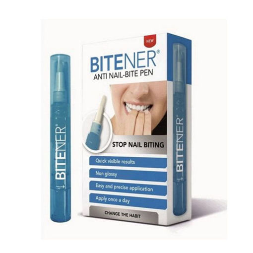 Bitener ефективно помага да се спре навика да се гризат ноктите само с едно нанасяне на ден. Bitener е лесна за употреба писалка с четка, безцветна, без гланц, локална формула за грижа за ноктите. Bitener спира гризането на ноктите чрез най-горчивата субстанция в света- Bitrex.
