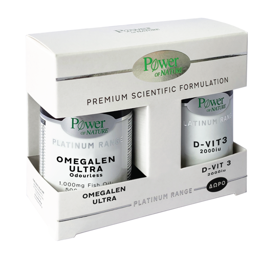 Промо пакет Омегален ултра 1000 мг. рибено масло 500mg EPA / 250mg DHA, 30 капсули и D-VIT 3 2000iu, 60 таблетки.