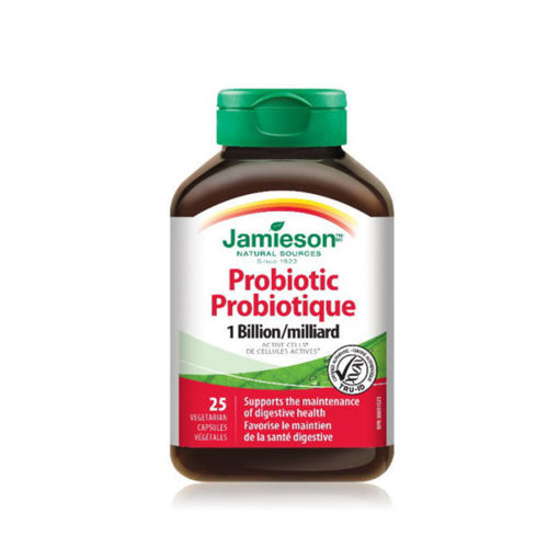 Jamieson Probiotic 1 Billion/milliard подпомага храносмилането и действието на стомашно-чревния тракт. Действа благоприятно върху имунитета. Помага за правилното усвояване на веществата. Съдържа голям брой различни пробиотични щамове. Приемът на пробиотици е препоръчителен при употреба на антибиотични медикаменти, които освен вредните, унищожават и голяма част от - добрите и полезни за организма бактерии.