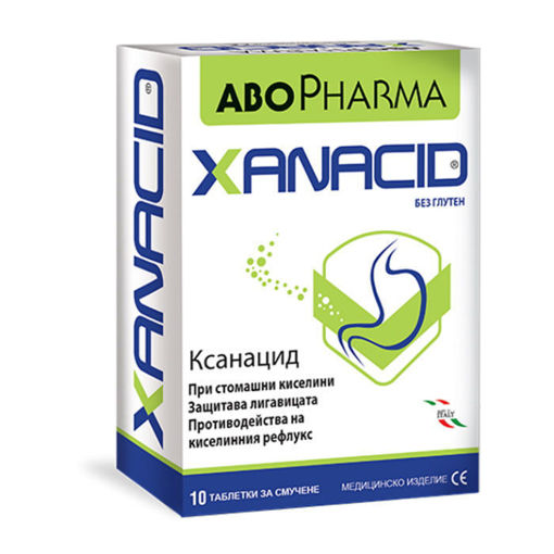 Xanacid ефективно елиминира симптомите на парене и усещане за киселинност, съпътстващи възпалението на стомашната лигавица. Формулата на Xanacid е базирана на основата на растителни екстракти, които защитават и успокояват лигавицата, а минералите в състава неутрализират pH на киселините. Ксанацид защитава лигавицата от атаката на стомашните сокове и ефективно противодейства гастроезофагеалния рефлукс.