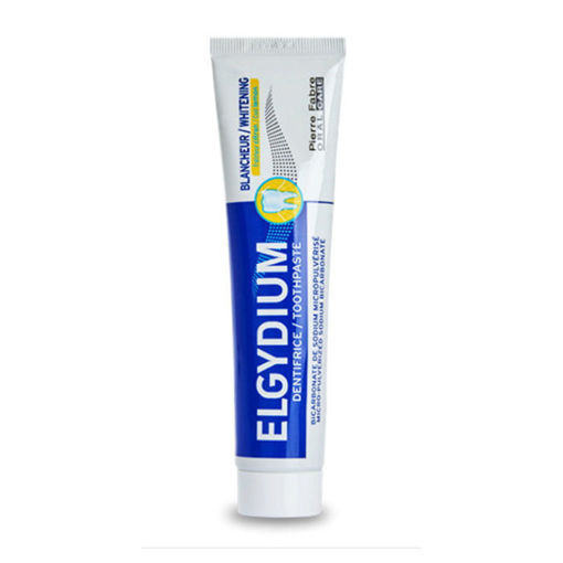 ELGYDIUM WHITENING COOL LEMON спомага за отстраняване на повърхностни оцветявания, като щади зъбите.  Със своя вкус осигурява едно ободряващо и свежо усещане.