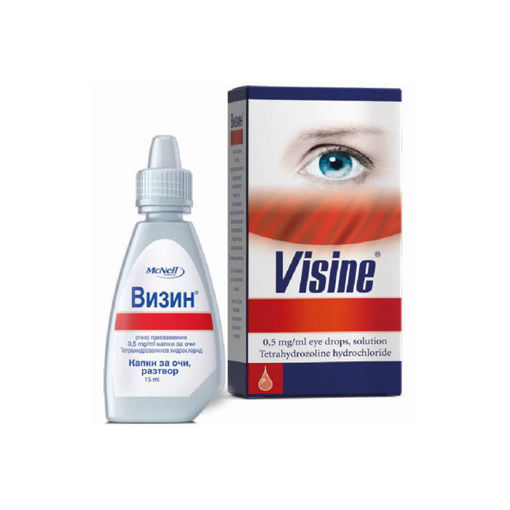 Капките за очи Визин е лекарствен продукт, който се използва за временно облекчение на симптоми като зачервяване на окото в следствие на малки дразнения и алергичен конюнктивит. Също така Визин капки за очи се прилага за облекчаване на парене, дразнене и сълзене на очите при работа с компютър, замърсяване, а също и при алергични реакции към полени и сенна хрема.