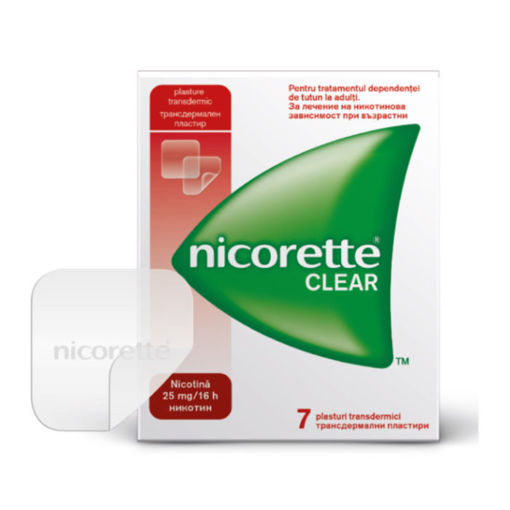 Никорет Клиър трансдермален пластир се използва за лечение на тютюневата зависимост, за облекчаване на желанието за пушене (никотин) и симптомите на никотинова абстиненция, което помага на мотивираните пушачи да спрат да пушат.