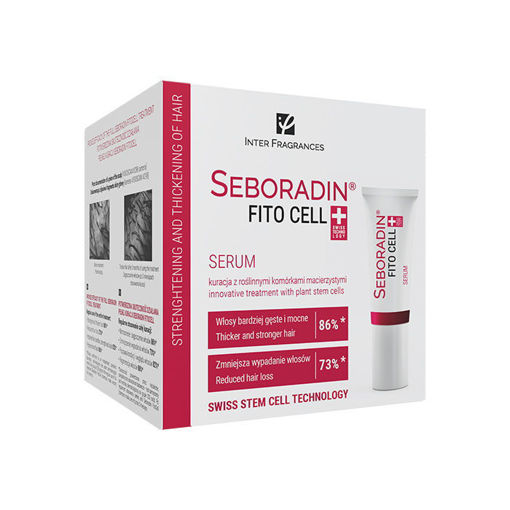 Лечението със Seboradin Fito Cell забавя и уравновесява стареенето на косата, като защитава дълголетието на човешките стволови клетки в космения фоликул