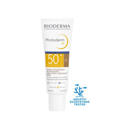Photoderm M SPF50+ е разработен с дерматолози, за да се справи с причините и последствията от мелазма. Осигурява активна слънцезащита, изсветлява съществуващите тъмни петна, некомедоногенен. устойчив е на вода, топлина и има отлична околоочна толерантност.