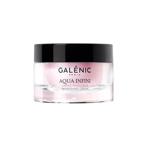 Galenic Aqua Infini Cream е крем за лице, който хидратира, подхранва и защитава кожата от ежедневния микро-стрес. Подходящ за нормална към суха кожа. Подхранващата му текстура успокоява кожата като я обгръща с усещане за безкрайна мекота, благодарение на микро-емулгираните масла.