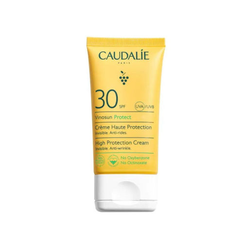 Caudalie Vinosun Protect High Protection Cream SPF30 е слънцезащитен крем, който ефективно защитава лицето и деколтето от UVA/UVB лъчи, като ефективно действие против фини линии и бръчки. Подходящ за всеки тип кожа, включително чувствителна. Специална антиоксидантна формула.