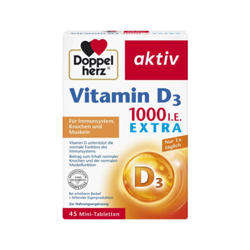 Висока доза витамин D3 в 1 таблетка. За нормалната функция на имунната система. За поддържане нормалното състояние на кости и зъби.