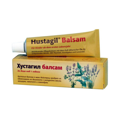 Hustagil балсам против простуда е растително лекарствено средство с меко действие за облекчаване на симптомите на остро възпаление на бронхите, с кашлица и храчки, при простудни заболявания и грип.
