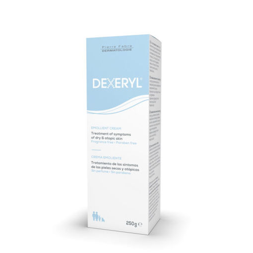 Благодарение на специфично разработената си формула, DEXERYL® крем осигурява симптоматично лечение на сухота на кожата (ксероза), като образува защитен филм, дължащ се на наличието на вазелин и течен парафин, който възпрепятства изпарението на вода от кожата и така предотвратява нейната дехидратация (загубата на вода).	Има бариерен ефект срещу външни въздействия.