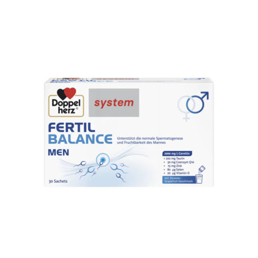 Фертил Баланс за Мъже  - съвременното решение в подкрепа на репродуктивното здраве. Допелхерц систем Фертил Баланс за Мъже - специална комбинация от съставки в подкрепа на репродуктивната функция и нормалния фертилитет.