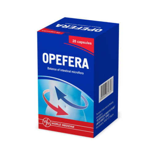 OPEFERA е уникален комбиниран пробиотик, който оптимизира функциите на организма, регулира баланса и нормализира състава на чревната микрофлора.