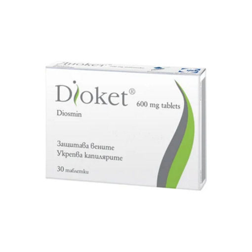 Dioket таблетки принадлежи към групата на венотоничните  и вазопротективни средства. Диокет се използва залечение на симптоми, свързани с венозно-лимфна недостатъчност (проблеми с венозния кръвоток) като тежест в краката, болка, първоначален дискомфорт в легнало положение.