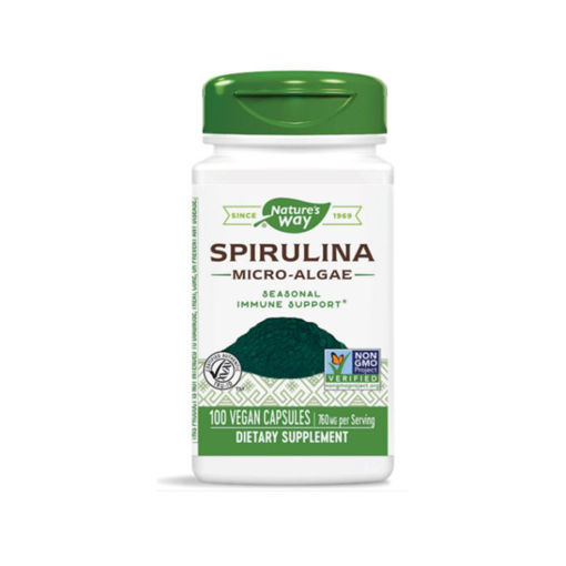 Снимка на Спирулина (микроводорасли) 380 мг капсули*100