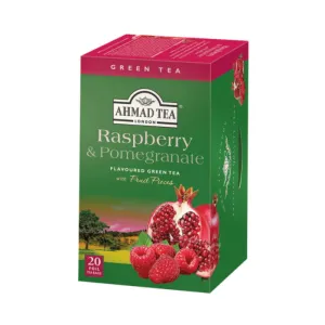 AHMAD TEA Зелен чай Малина и нар филтър пакетче*20