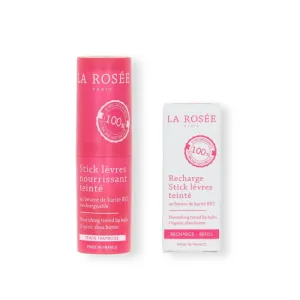 La Rosée BOX Оцветен подхранващ стик за устни+пълнител