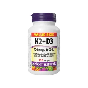 Витамин K2 120 µg+D3 1000 IU/25 µg капсули*110