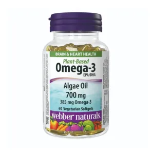 Веган Омега-3 385 mg (масло от водорасли) ЕPA 100 mg / DHA 200 mg софтгел капсули*60