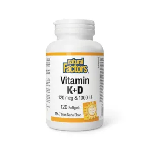 Витамин K2 120 mcg & D3 1000 IU капсули*120